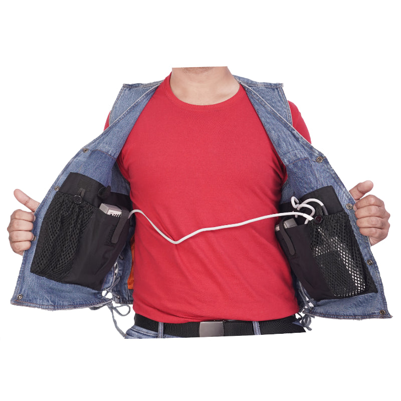 Men's LVAD HEARTMATE Blue Denim Vest