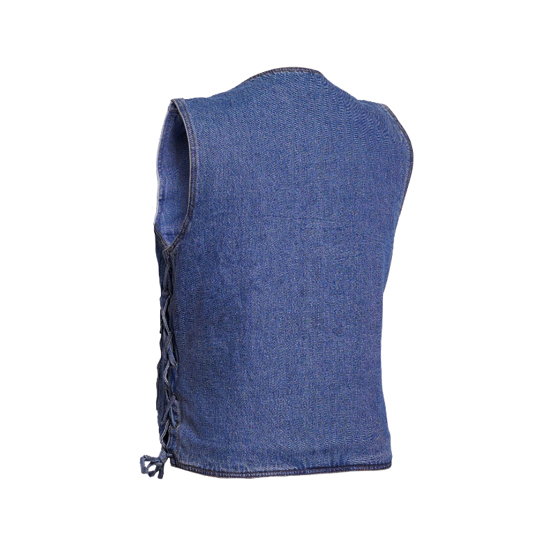 Men's LVAD HEARTMATE Blue Denim Vest