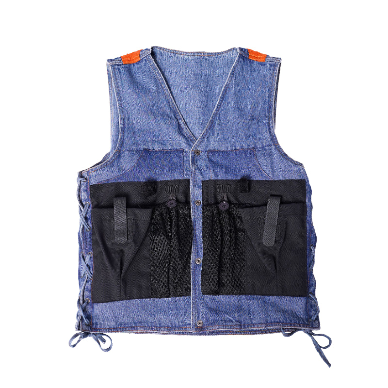 Men's LVAD HEARTMATE Blue Denim Vest
