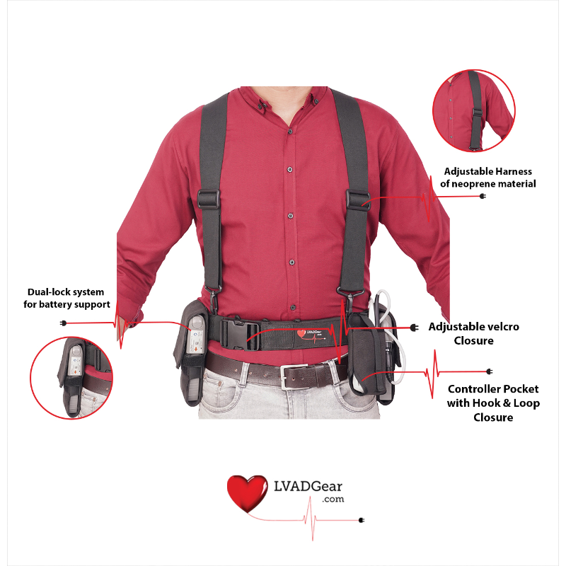 LVAD HeartMate Harness – Black