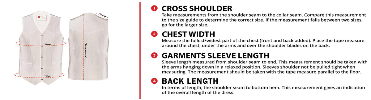 Leather LVAD Size Chart Guide