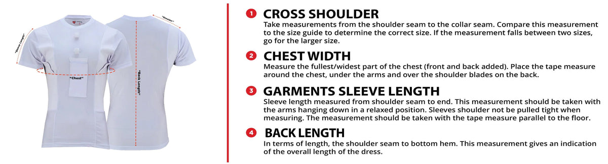 Men Womens Shirts Size Chart Guide