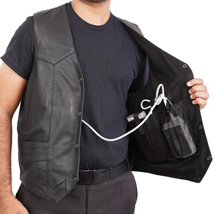 Men's Leather LVAD Vest