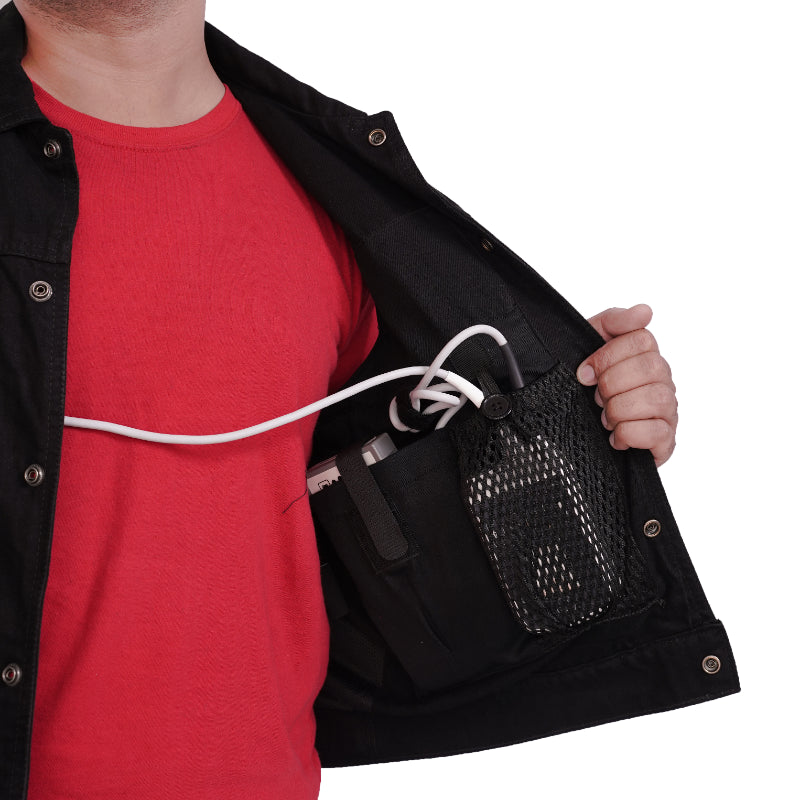 Men's LVAD BLACK DENIM Vest