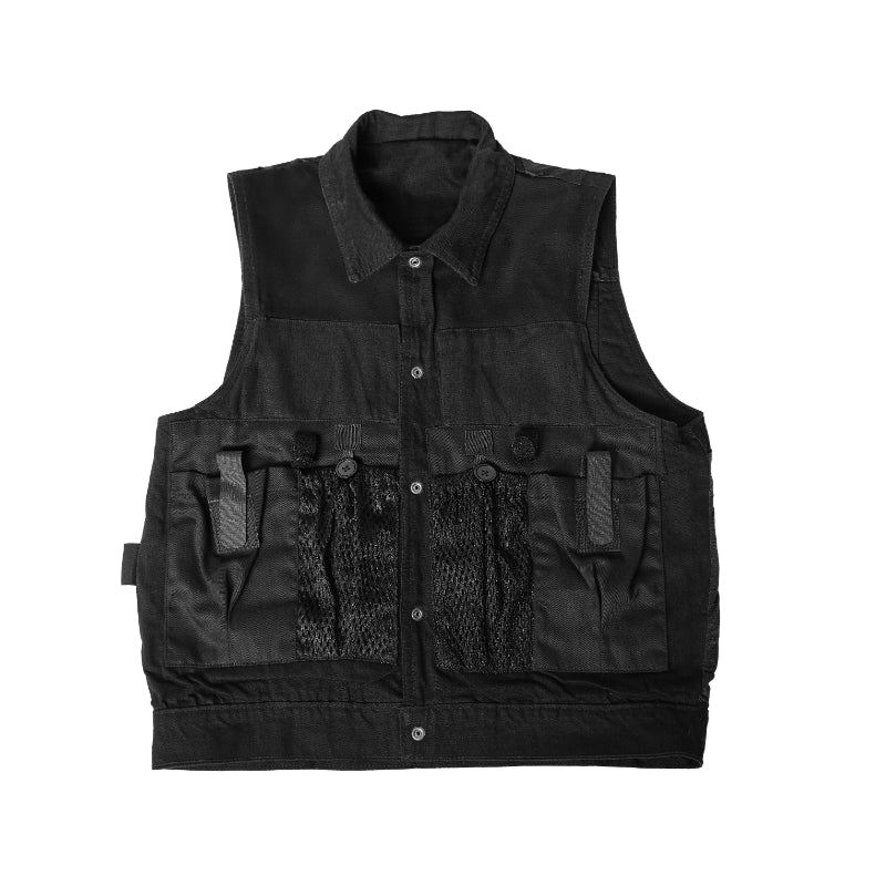Men's LVAD BLACK DENIM Vest