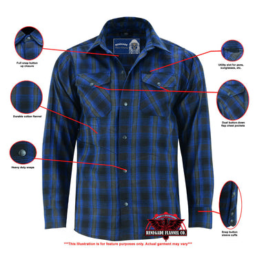 Flannel Shirt - Daze Blue and Black - LVAD Gear