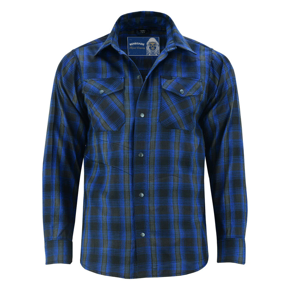 Flannel Shirt - Daze Blue and Black