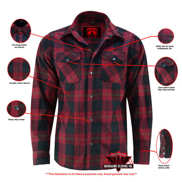 Flannel Shirt - Red and Black - LVAD Gear