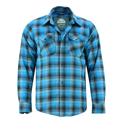 Flannel Shirt - Blue and Black Shaded