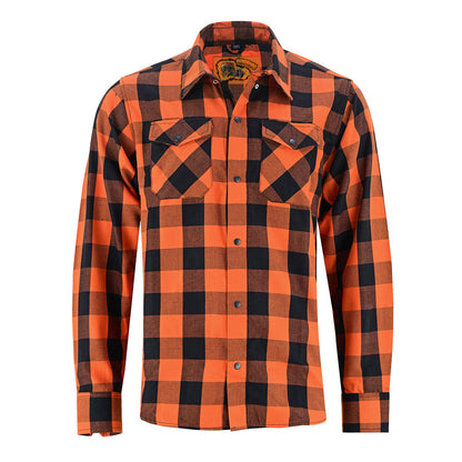 Flannel Shirt - Orange and Black