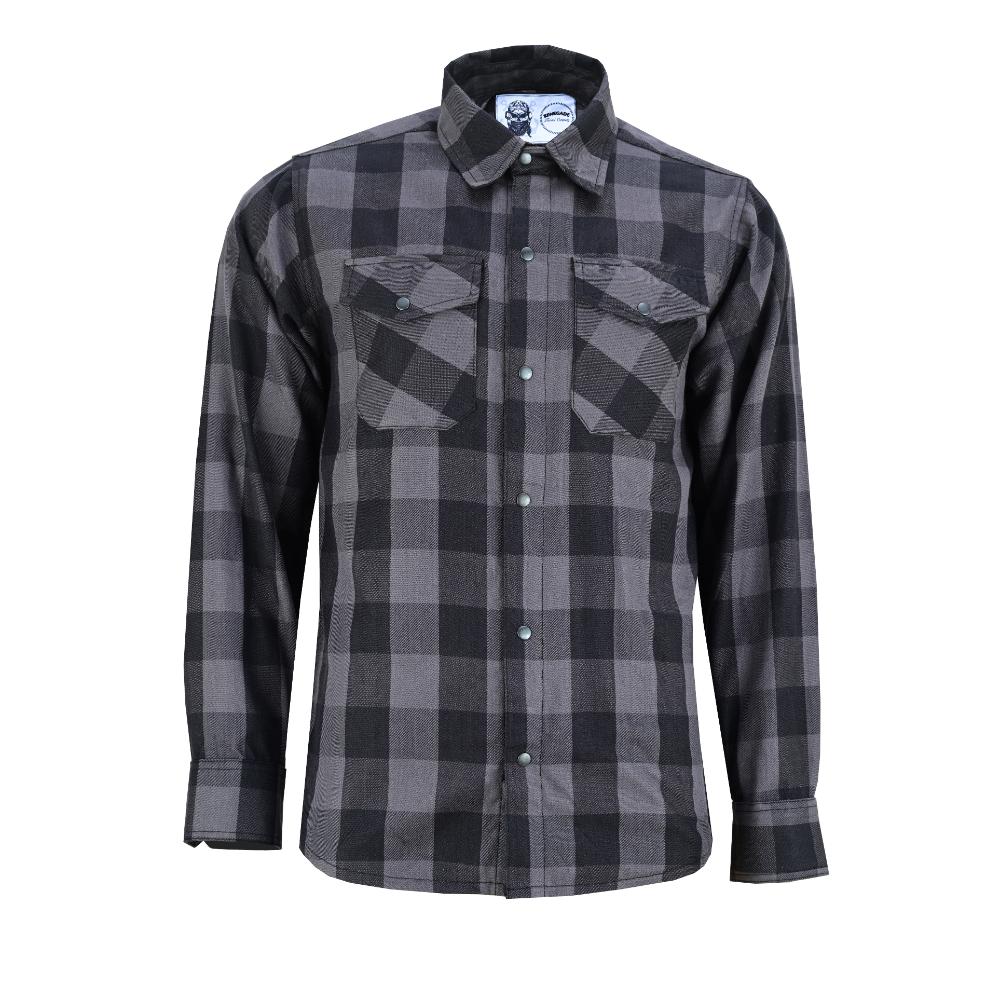 Flannel Shirt - Gray and Black