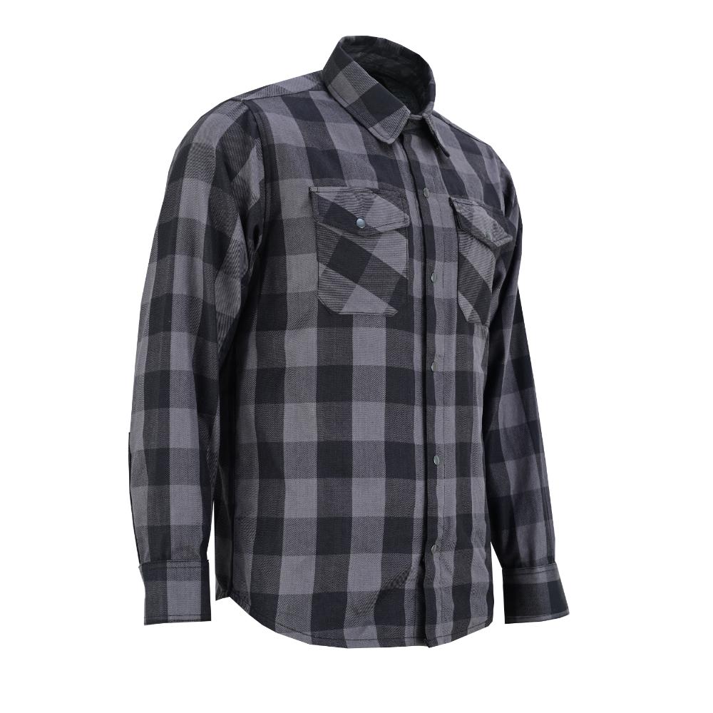 Flannel Shirt - Gray and Black - LVAD Gear