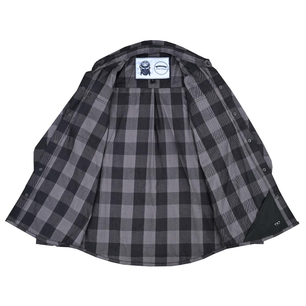 Flannel Shirt - Gray and Black