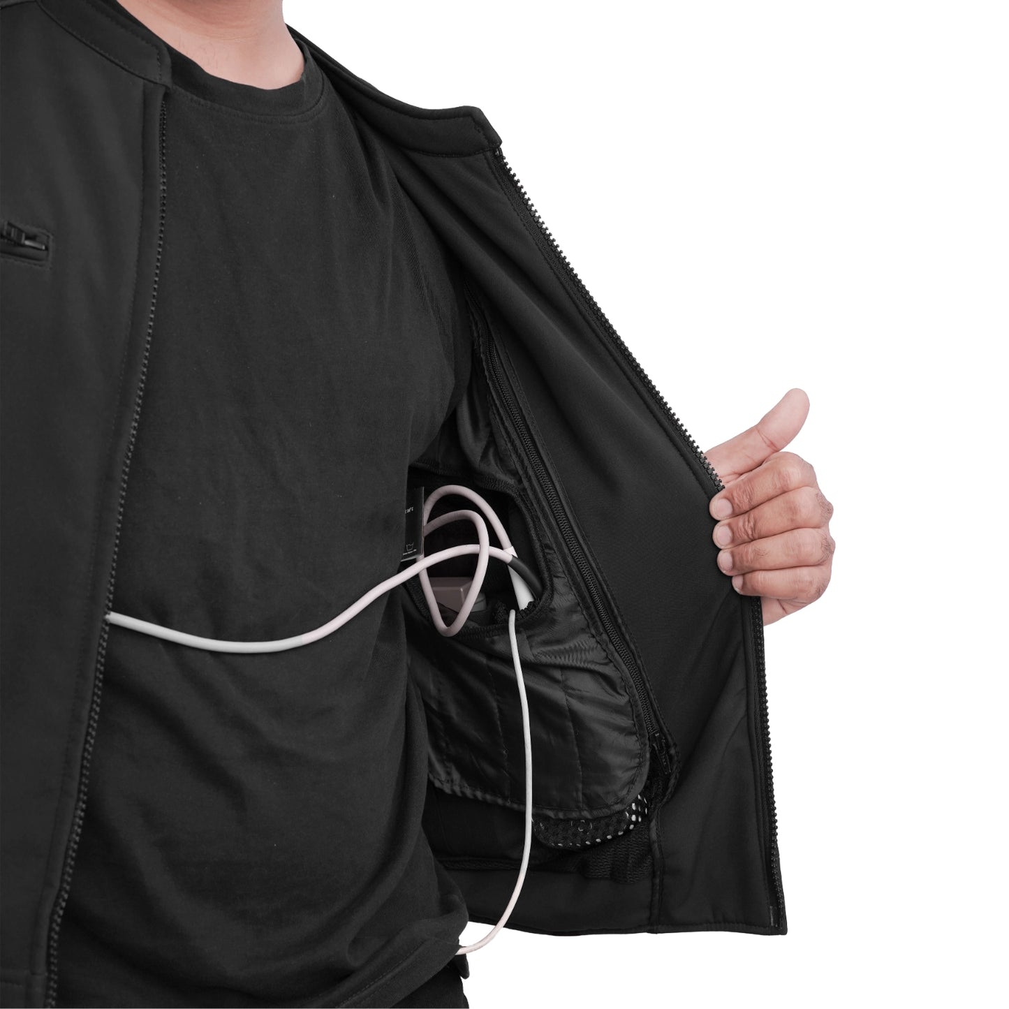 LVAD Heartmate Black Men's Textile Jacket