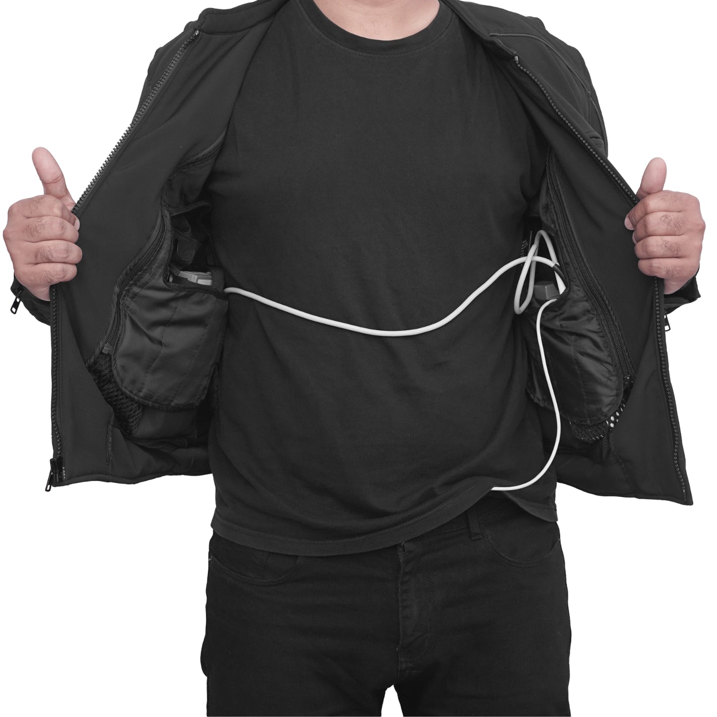 LVAD Heartmate Black Men's Textile Jacket