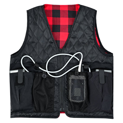 LVAD Flannel Vest Red