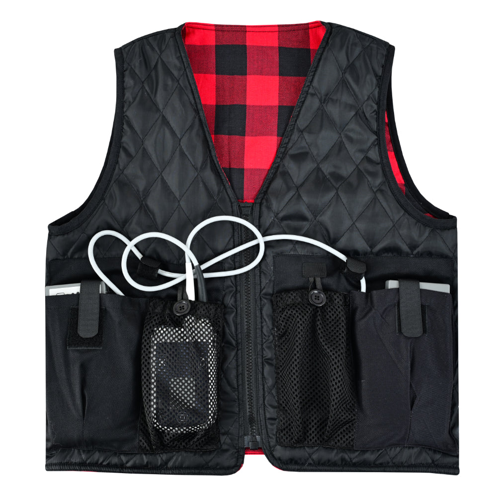 LVAD Flannel Vest Red