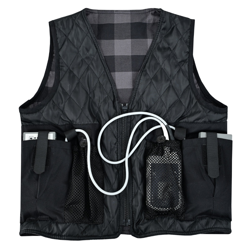 LVAD Flannel Vest Grey