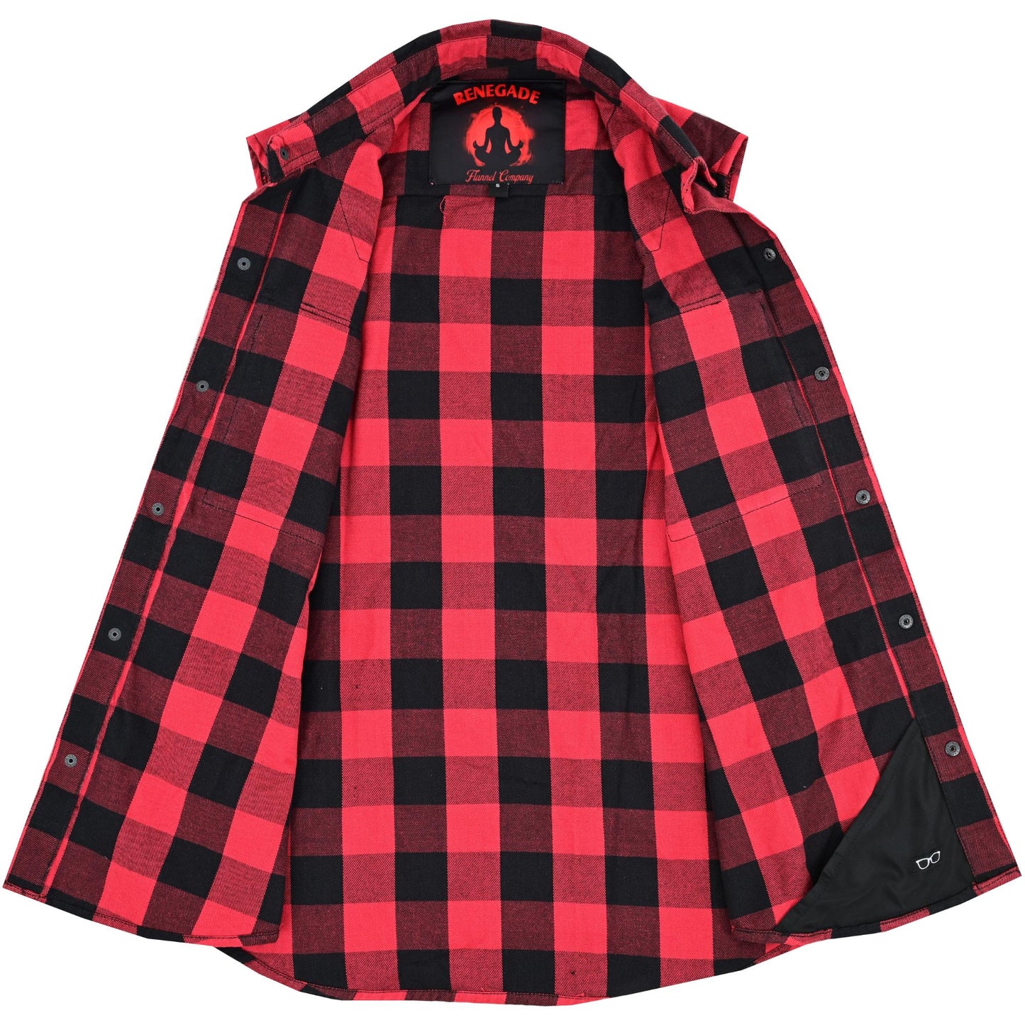 Men’s Red and Black Sleeveless Flannel