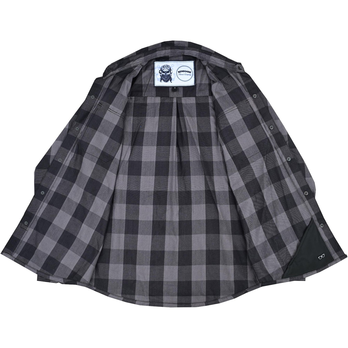 Flannel Shirt - Gray and Black