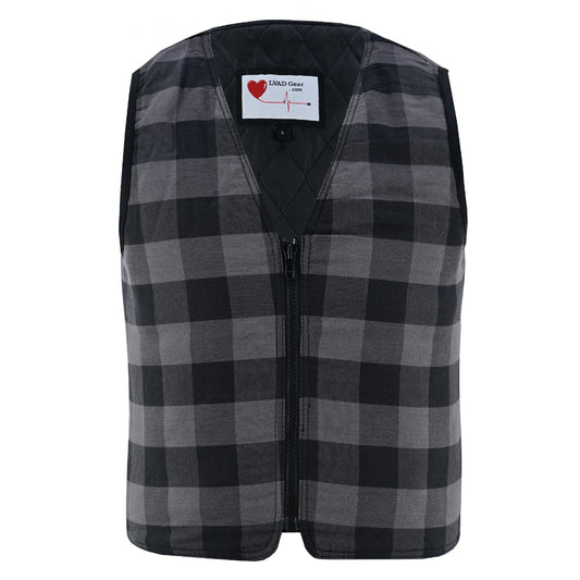 LVAD Flannel Vest Grey