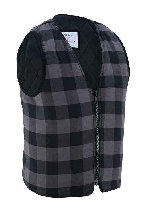 LVAD Flannel Vest Grey