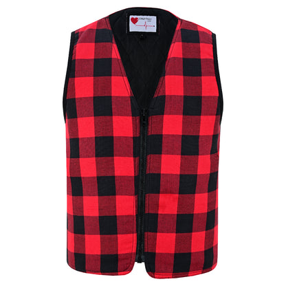 LVAD Flannel Vest Red