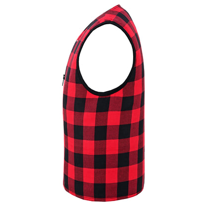 LVAD Flannel Vest Red