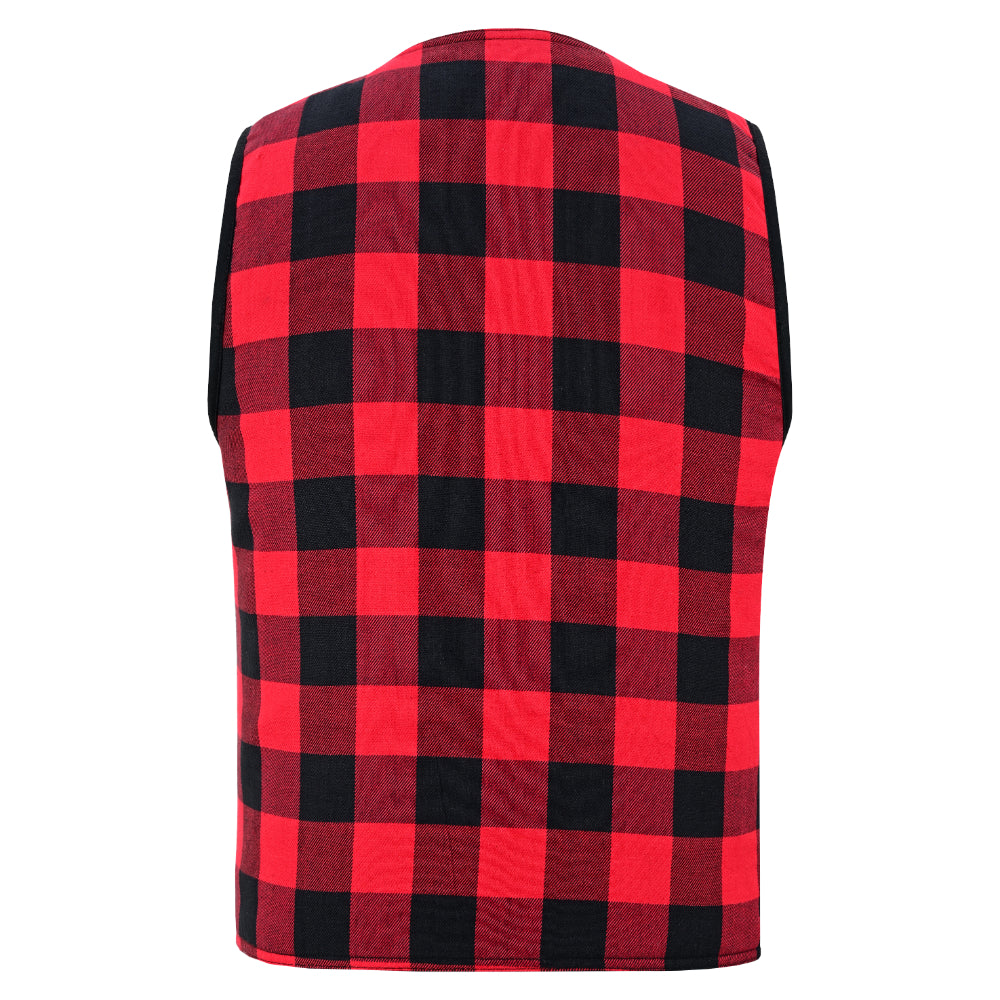 LVAD Flannel Vest Red