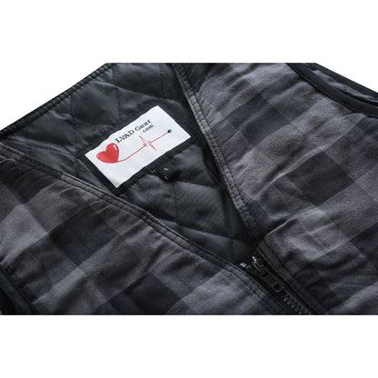 LVAD Flannel Vest Grey