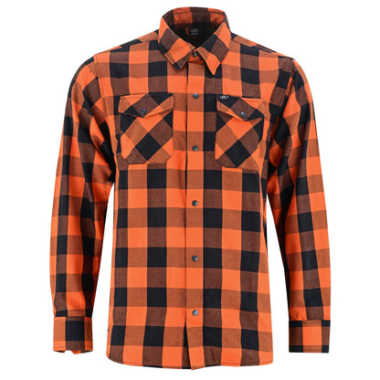 Flannel Shirt - Orange and Black