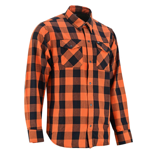 Flannel Shirt - Orange and Black