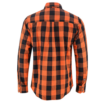 Flannel Shirt - Orange and Black