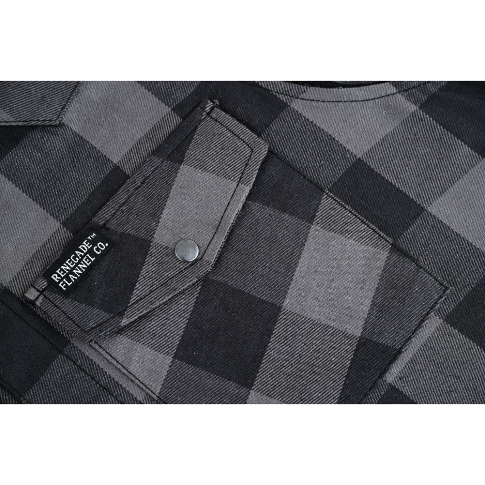 Men’s Gray Black Sleeveless Flannel