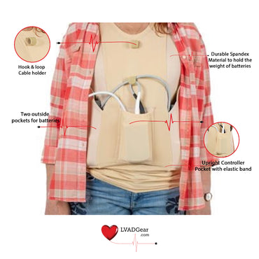LVAD Women Tank Top for HeartMate Nude - LVAD Gear