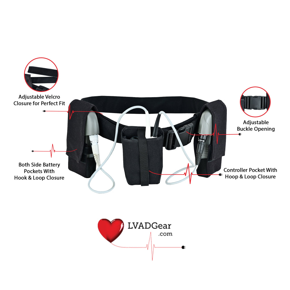 LVAD Workout Belt for Heartmate Devices With Adjustable Strap