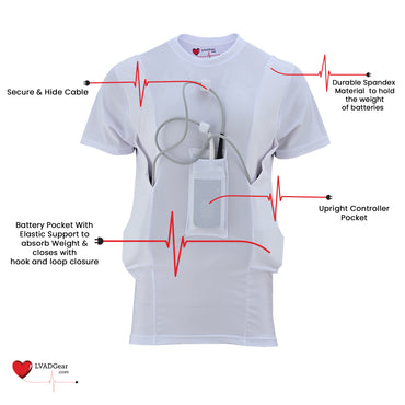 LVAD HeartMate Women Shirt White - LVAD Gear