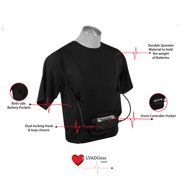HeartWare LVAD Women Shirt Black - LVAD Gear
