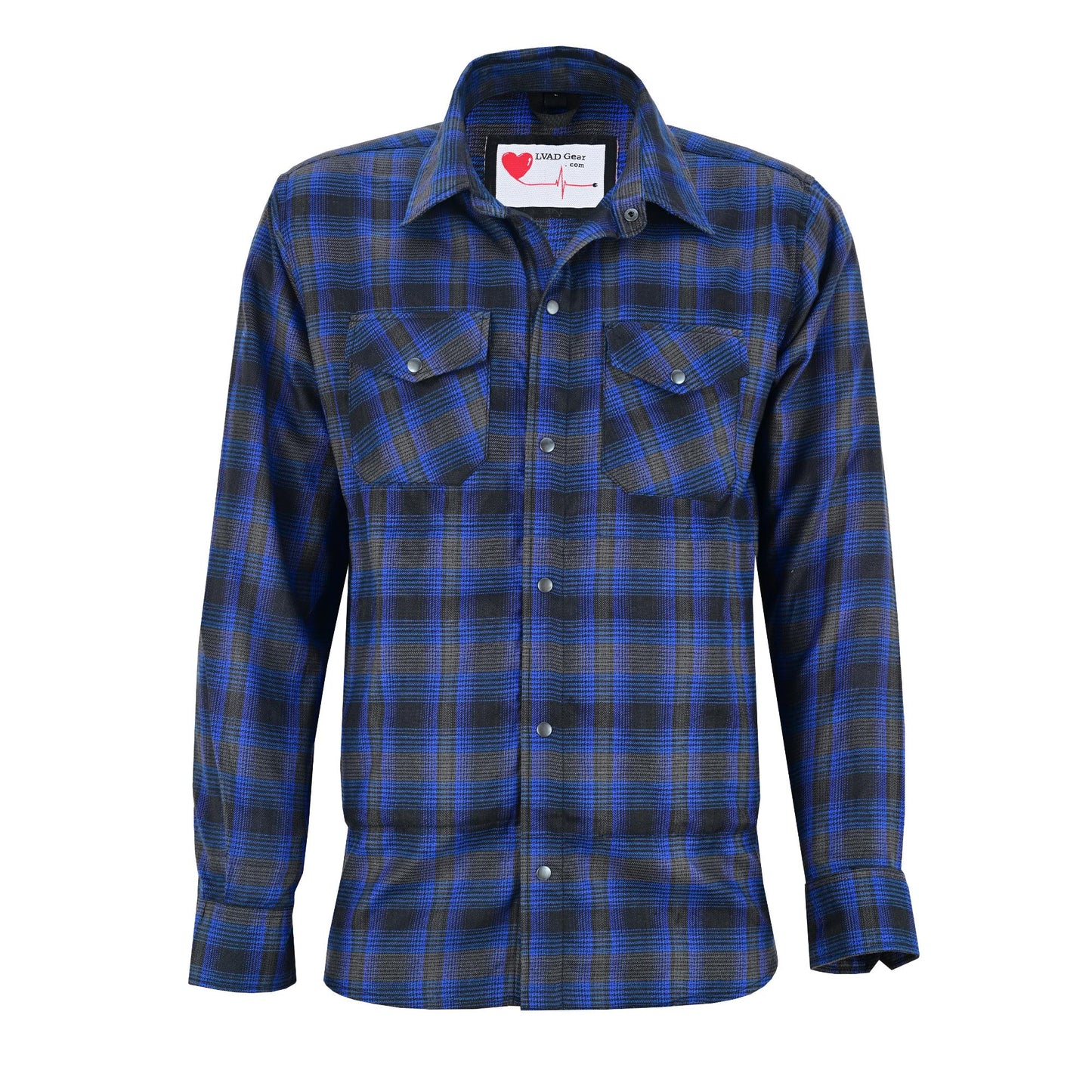 LV139 LVAD Men’s Flannel Shirt Daze Blue & Black