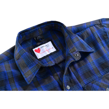 LV139 LVAD Men’s Flannel Shirt Daze Blue & Black