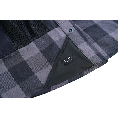 LV140 LVAD Men’s Flannel Shirt Gray & Black