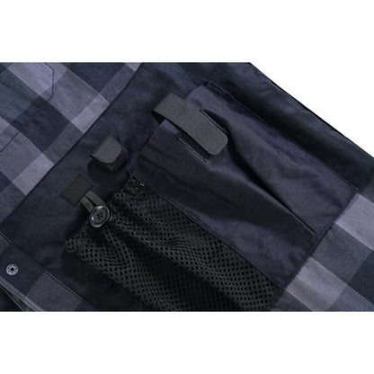 LV140 LVAD Men’s Flannel Shirt Gray & Black