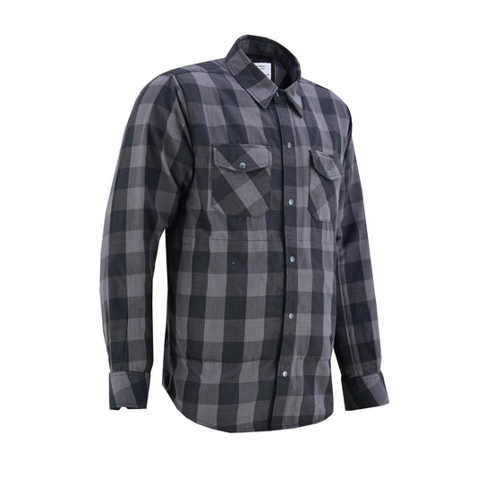 LV140 LVAD Men’s Flannel Shirt Gray & Black