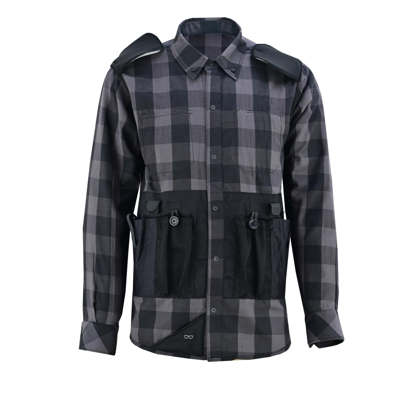 LV140 LVAD Men’s Flannel Shirt Gray & Black