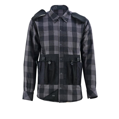 LV140 LVAD Men’s Flannel Shirt Gray & Black