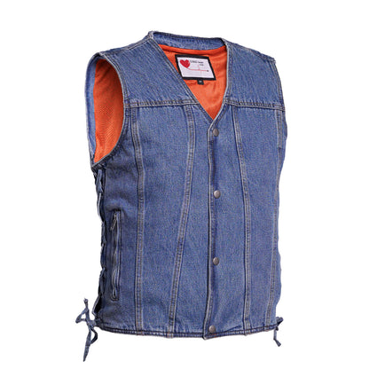LVAD HeartMate Men’s Denim Vest – Blue