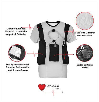 LVAD Women’s Mesh Shirt for Heartmate
