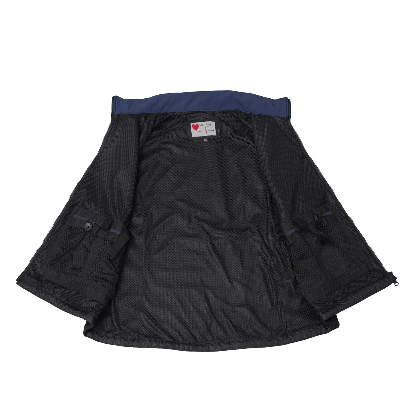 LVAD Heartmate Men’s Textile Vest – Blue & Black