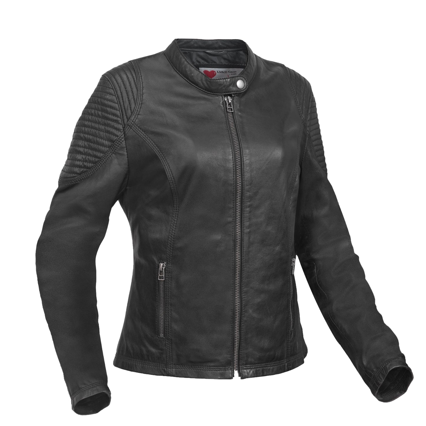 LVAD Heartmate Women's Leather Jacket – Black