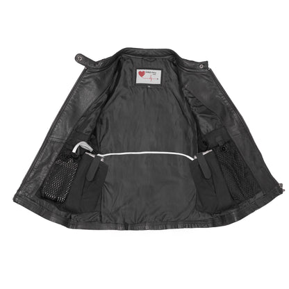LVAD Heartmate Women's Leather Jacket – Black
